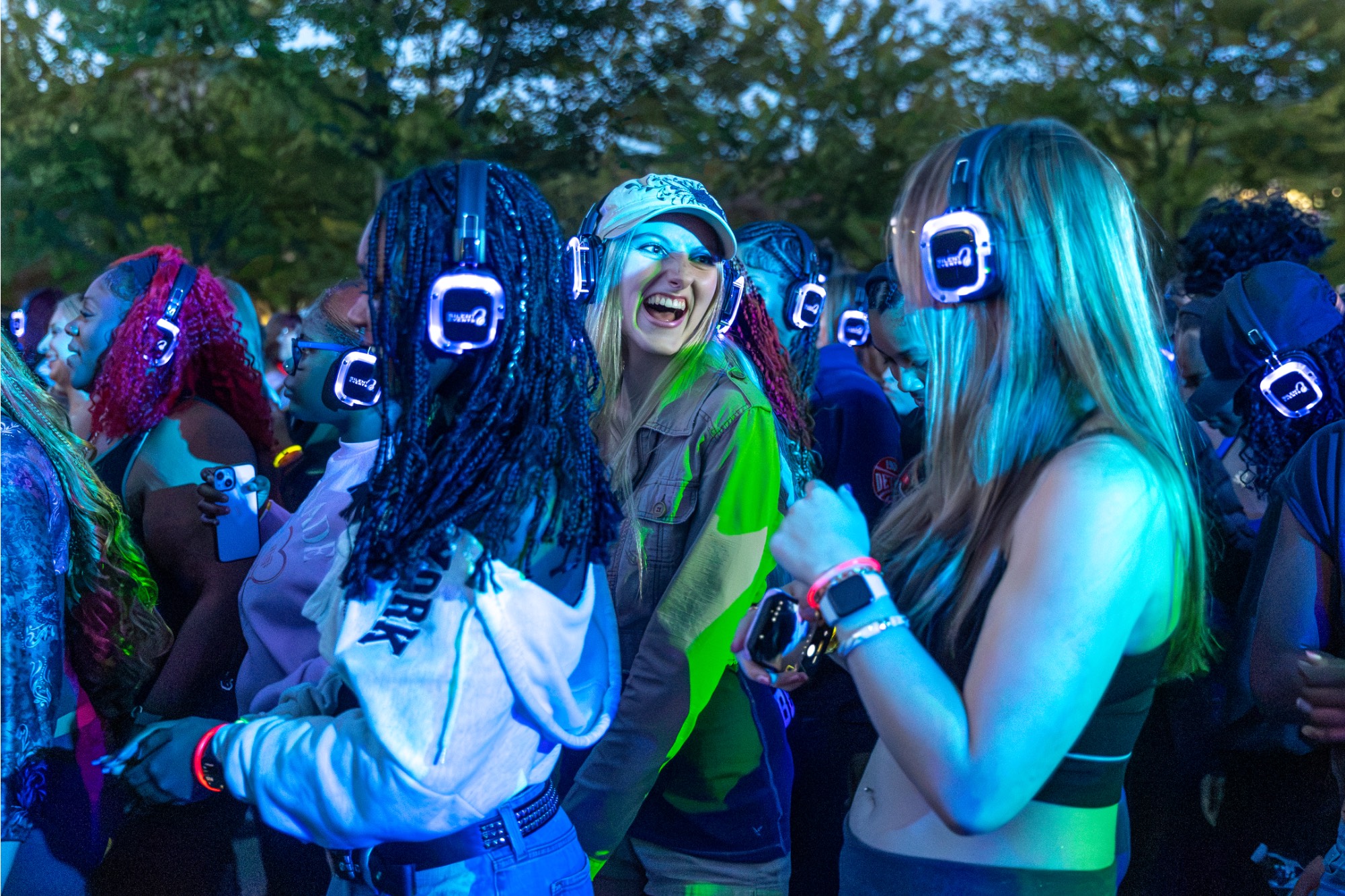 Girls laughing